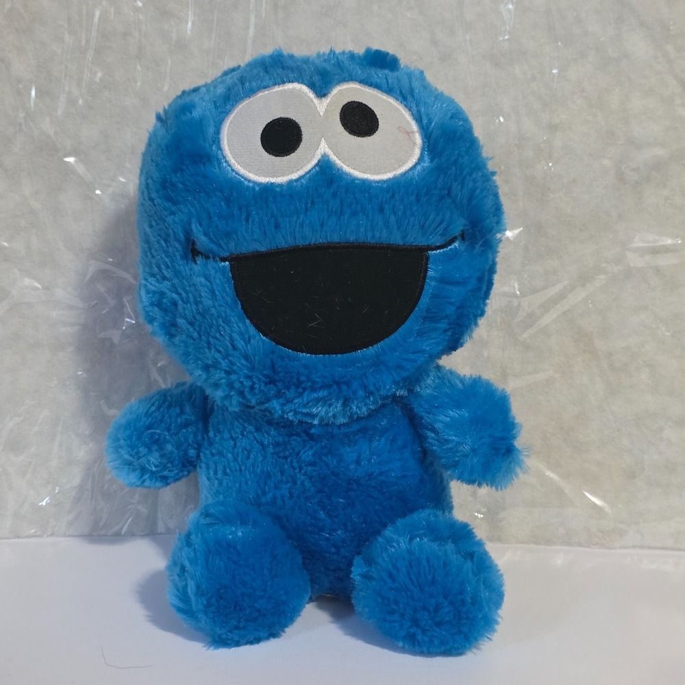 Toy Factory Cookie Monster Big Head Sesame Street 50 Years Blue Plush 2019 9"